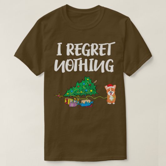 Funny Christmas Corgi Dogpet Pembroke Welsh Corgi- Tシャツ (デザイン正面)