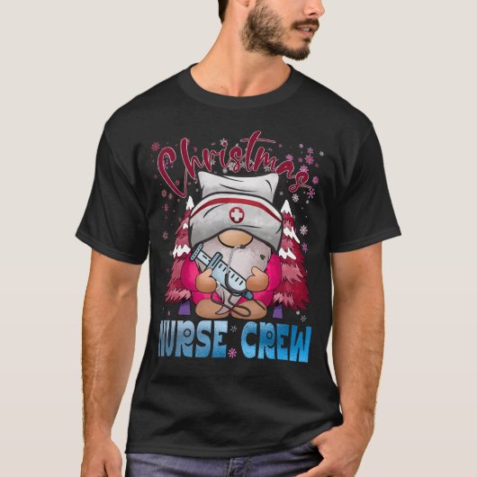Funny Christmas Costume Nurse Crew ,  gnome shirt  Tシャツ (正面)