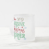 Funny Christmas Cup with Merry Christmas Message フロストグラスマグカップ (正面左)