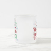 Funny Christmas Cup with Merry Christmas Message フロストグラスマグカップ (中央)