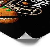 Funny Christmas Cut My Life Into Eces Gingerbread ポスター (角)