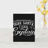 Funny Christmas Dear Santa I Can Explain Script T  カード (黄色い花)