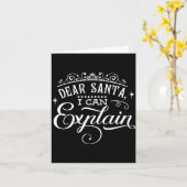 Funny Christmas Dear Santa I Can Explain Script T  カード (黄色い花)
