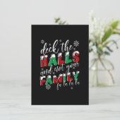 Funny Christmas Deck The Halls And Not Your Family 招待状 (スタンド正面)