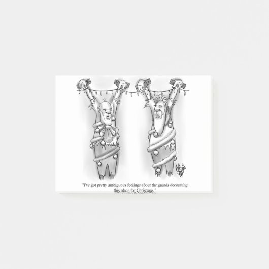 Funny Christmas Decoration Cartoon Humor ポストイット (正面)