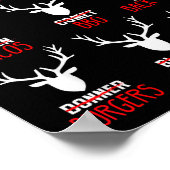 Funny Christmas Deer Hunters All Of Santa's Reinde ポスター (角)