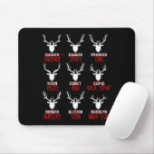 Funny Christmas Deer Hunters All Of Santa's Reinde マウスパッド (マウス)