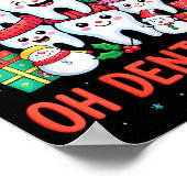 Funny Christmas Dentist Xmas Dental Oh Dentistree  ポスター (角)