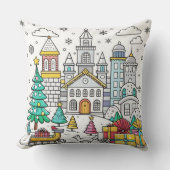 Funny Christmas Design cushion クッション (正面)