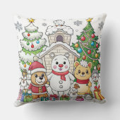 Funny Christmas Design cushion クッション (裏面)