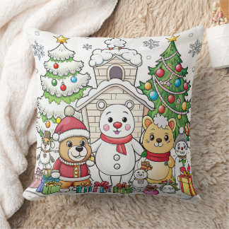 Funny Christmas Design cushion クッション