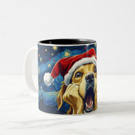Funny Christmas dog Mugs | Merry Christmas Mug ツートーンマグカップ