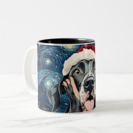 Funny Christmas dog Mugs | Merry Christmas Mug ツートーンマグカップ