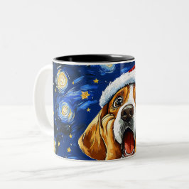 Funny Christmas dog Mugs | Merry Christmas Mug ツートーンマグカップ