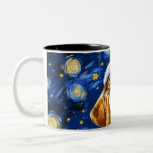 Funny Christmas dog Mugs | Merry Christmas Mug ツートーンマグカップ (左)