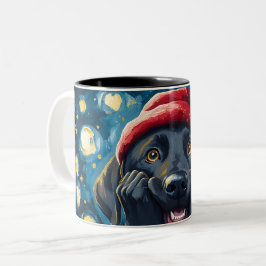 Funny Christmas dog Mugs | Merry Christmas Mug ツートーンマグカップ