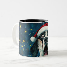Funny Christmas dog Mugs | Merry Christmas Mug ツートーンマグカップ