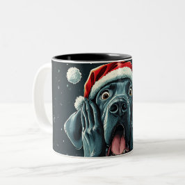 Funny Christmas dog Mugs | Merry Christmas Mug ツートーンマグカップ