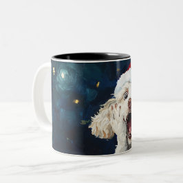 Funny Christmas dog Mugs | Merry Christmas Mug ツートーンマグカップ