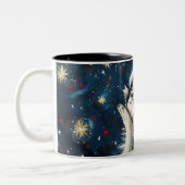 Funny Christmas dog Mugs | Merry Christmas Mug ツートーンマグカップ (左)