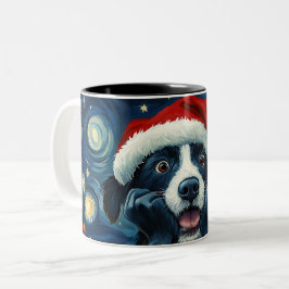 Funny Christmas dog Mugs | Merry Christmas Mug ツートーンマグカップ