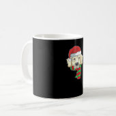 Funny Christmas Dog Xmas Santa Golden Retriever Ho コーヒーマグカップ (正面左)