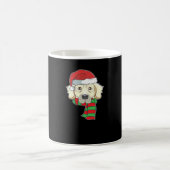 Funny Christmas Dog Xmas Santa Golden Retriever Ho コーヒーマグカップ (中央)