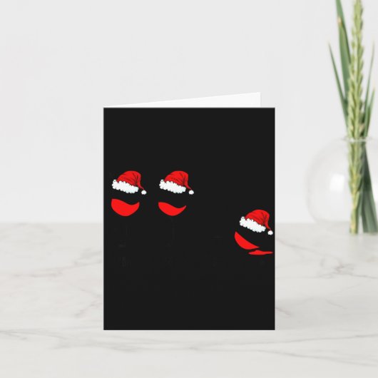 Funny Christmas Drink Drank Drunk Xmas Holiday  カード (正面)