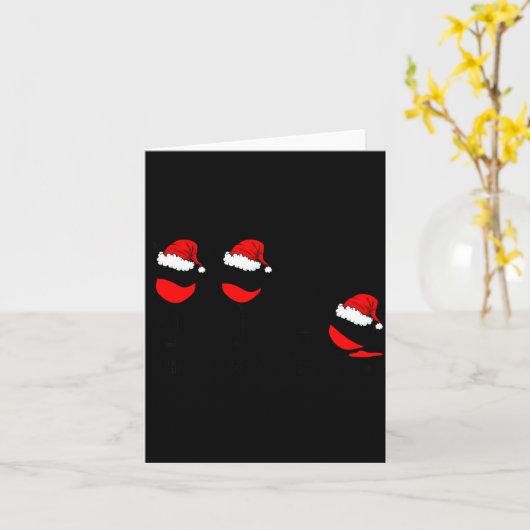 Funny Christmas Drink Drank Drunk Xmas Holiday カード (黄色い花)