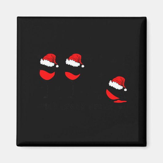 Funny Christmas Drink Drank Drunk Xmas Holiday  マグネット (正面)