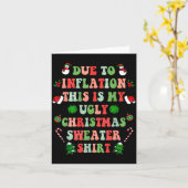 Funny Christmas Due To Inflation This Is My Ugly S カード (黄色い花)