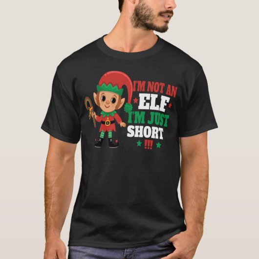 Funny Christmas Elf Christmas Gift Sweet T-Shirt Tシャツ (正面)