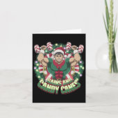Funny Christmas Elf Gym Workout Gains And Candy Ca カード (正面)