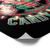 Funny Christmas Elf Gym Workout Gains And Candy Ca ポスター (角)