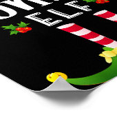 Funny Christmas Elf Matching Pajama X-mas Party  ポスター (角)