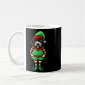 Funny Christmas Elf Portuguese Water Dog  コーヒーマグカップ (左)
