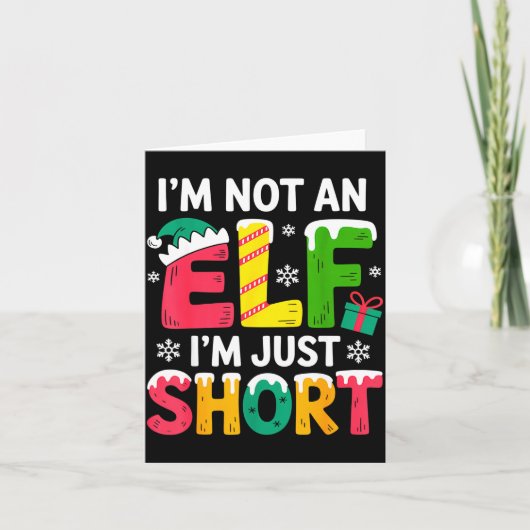 Funny Christmas Family Pajamas I'm Not An Elf I'm  カード (正面)