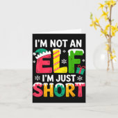 Funny Christmas Family Pajamas I'm Not An Elf I'm  カード (黄色い花)
