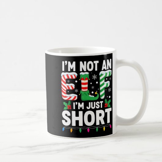 Funny Christmas Family Pajamas I'm Not An Elf I'm コーヒーマグカップ (右)
