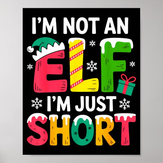 Funny Christmas Family Pajamas I'm Not An Elf I'm  ポスター (正面)