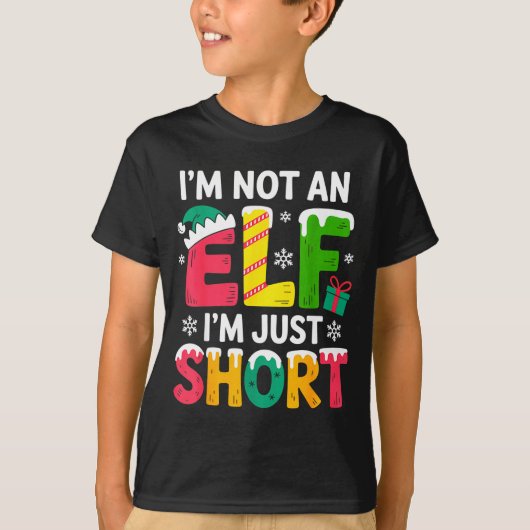 Funny Christmas Family Pajamas I'm Not An Elf I'm Tシャツ (正面)