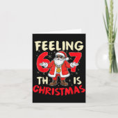 Funny Christmas Feeling 6 7 This Christmas Meme Sa カード (正面)