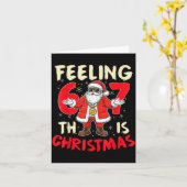 Funny Christmas Feeling 6 7 This Christmas Meme Sa カード (黄色い花)