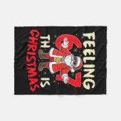 Funny Christmas Feeling 6 7 This Christmas Meme Sa フリースブランケット (正面(横))
