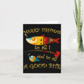 Funny Christmas Fisherman's Merry Fishmas To All F カード (正面)