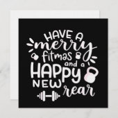 Funny Christmas Fitness Sarcastic Gym Holiday Gift 招待状 (正面/裏面)