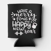 Funny Christmas Fitness Sarcastic Gym Holiday Gift 缶クーラー (正面)
