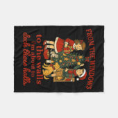 Funny Christmas From The Windows To The Walls I'm  フリースブランケット (正面(横))