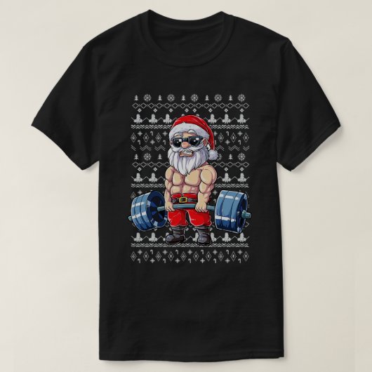 Funny Christmas Funny Merry Liftmas Gym Xmas Tシャツ (デザイン正面)