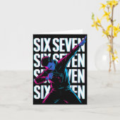 Funny Christmas Gamer Dabbing Xmas Dab Six Seven 6 カード (黄色い花)